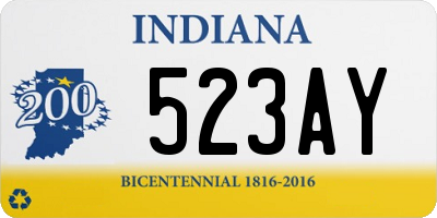 IN license plate 523AY
