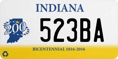 IN license plate 523BA