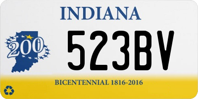 IN license plate 523BV