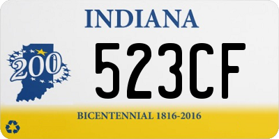 IN license plate 523CF