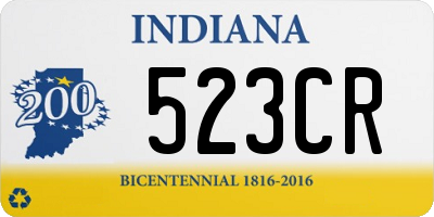 IN license plate 523CR