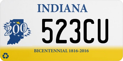 IN license plate 523CU