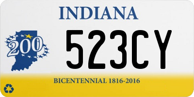 IN license plate 523CY