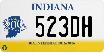 IN license plate 523DH