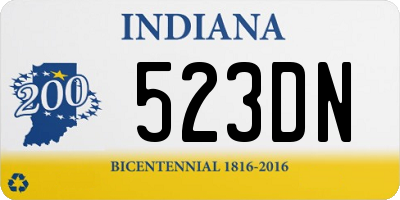 IN license plate 523DN