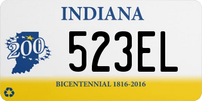 IN license plate 523EL