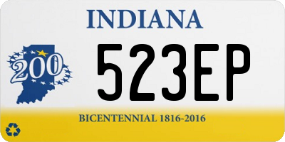 IN license plate 523EP