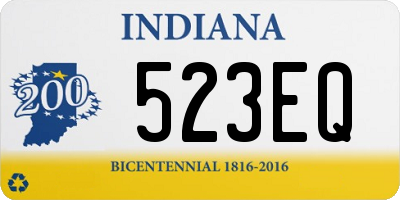 IN license plate 523EQ