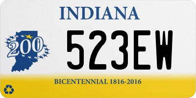 IN license plate 523EW