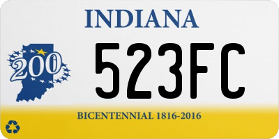 IN license plate 523FC