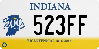 IN license plate 523FF