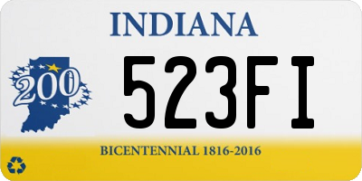 IN license plate 523FI