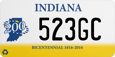 IN license plate 523GC