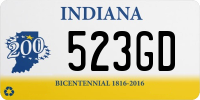 IN license plate 523GD