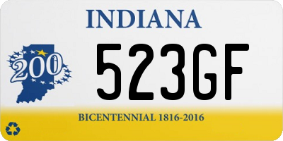 IN license plate 523GF