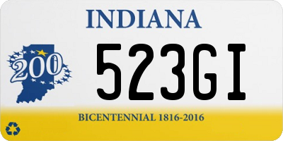 IN license plate 523GI