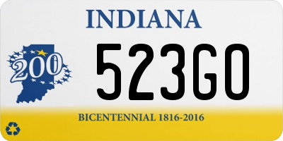 IN license plate 523GO