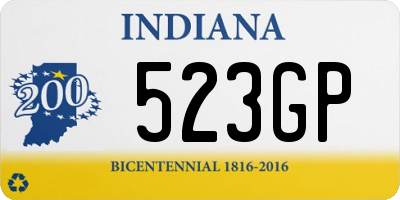 IN license plate 523GP