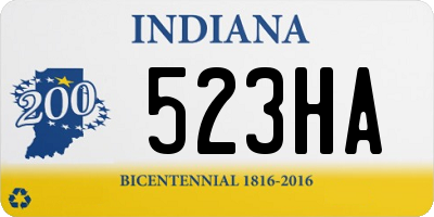 IN license plate 523HA