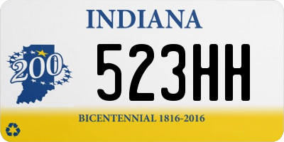 IN license plate 523HH