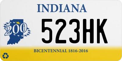 IN license plate 523HK