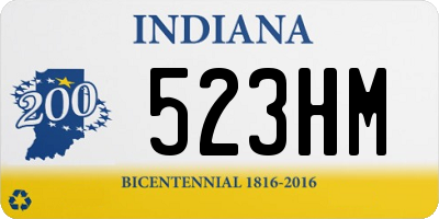 IN license plate 523HM