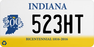 IN license plate 523HT