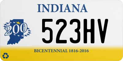 IN license plate 523HV