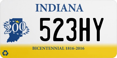 IN license plate 523HY