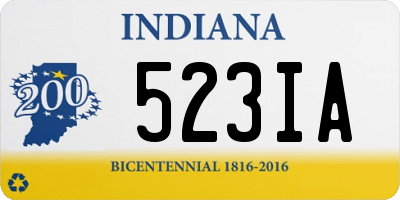 IN license plate 523IA