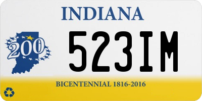 IN license plate 523IM