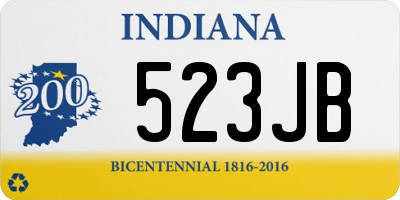 IN license plate 523JB