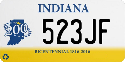 IN license plate 523JF