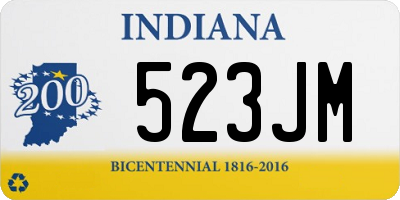 IN license plate 523JM