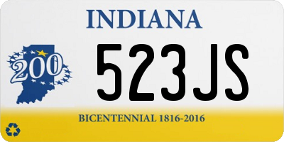 IN license plate 523JS