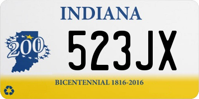 IN license plate 523JX