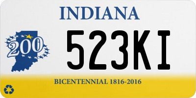 IN license plate 523KI