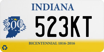 IN license plate 523KT