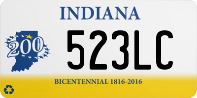 IN license plate 523LC