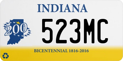 IN license plate 523MC