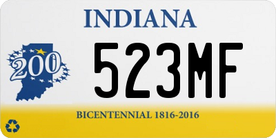 IN license plate 523MF