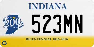 IN license plate 523MN