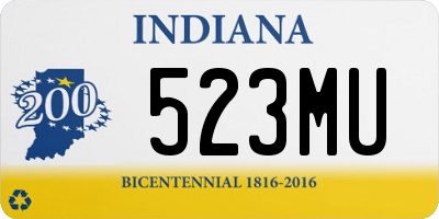 IN license plate 523MU