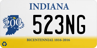 IN license plate 523NG