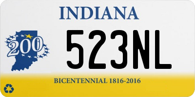 IN license plate 523NL