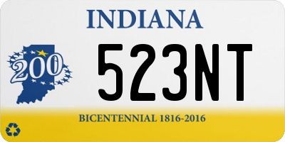 IN license plate 523NT