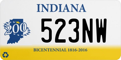 IN license plate 523NW