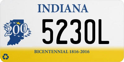 IN license plate 523OL