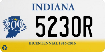 IN license plate 523OR