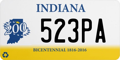 IN license plate 523PA